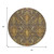 8' Chocolate Gold And Burgundy Round Ikat Washable Indoor Outdoor Area Rug