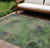 10' X 14' Green And Purple Abstract Washable Indoor Outdoor Area Rug