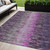 5' X 8' Eggplant Green And Blue Abstract Washable Indoor Outdoor Area Rug 5' X 8' Eggplant Green And Blue Abstract Washable Indoor Outdoor Area Rug