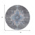 8' Graphite And Blue Round Medallion Washable Indoor Outdoor Area Rug 8' Graphite And Blue Round Medallion Washable Indoor Outdoor Area Rug