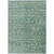 5' X 8' Teal Blue And Ivory Ikat Washable Indoor Outdoor Area Rug 5' X 8' Teal Blue And Ivory Ikat Washable Indoor Outdoor Area Rug