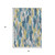 5' X 8' Teal Blue Yellow And Ivory Striped Washable Indoor Outdoor Area Rug 5' X 8' Teal Blue Yellow And Ivory Striped Washable Indoor Outdoor Area Rug