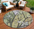 8' Artichoke Green Wheat And Lavender Round Botanical Leaves Washable Indoor Outdoor Area Rug 8' Artichoke Green Wheat And Lavender Round Botanical Leaves Washable Indoor Outdoor Area Rug