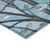 5' X 8' Blue Beige And Khaki Botanical Leaves Washable Indoor Outdoor Area Rug