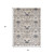 5' X 8' Cream And Blue Floral Medallion Area Rug