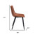 Set of Two Brown Vintage Look Faux Leather Slight Scoop Dining Chairs Set of Two Brown Vintage Look Faux Leather Slight Scoop Dining Chairs