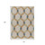 10' X 14' Beige Wheat And Blue Geometric Washable Indoor Outdoor Area Rug 10' X 14' Beige Wheat And Blue Geometric Washable Indoor Outdoor Area Rug