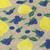10' X 14' Stone Yellow And Blue Lemons Washable Indoor Outdoor Area Rug