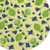 8' Yellow Blue And Green Round Lemons Washable Indoor Outdoor Area Rug 8' Yellow Blue And Green Round Lemons Washable Indoor Outdoor Area Rug