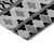 8' Black And Ivory Ikat Washable Round Rug With UV Protection 8' Black And Ivory Ikat Washable Round Rug With UV Protection