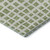 9' X 12' Artichoke Green And Ivory Geometric Washable Area Rug With UV Protection 9' X 12' Artichoke Green And Ivory Geometric Washable Area Rug With UV Protection