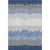 5' X 8' Navy Blue Gray And Silver Striped Washable Area Rug With UV Protection