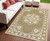 4' X 6' Tan Oriental Stain Resistant Indoor Outdoor Area Rug 4' X 6' Tan Oriental Stain Resistant Indoor Outdoor Area Rug
