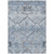 3' X 5' Sky Blue And Denim Blue Floral Washable Indoor Outdoor Area Rug