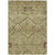 9' X 12' Brown Beige And Artichoke Green Floral Washable Indoor Outdoor Area Rug