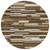 8' Brown And Ivory Round Striped Washable Indoor Outdoor Area Rug 8' Brown And Ivory Round Striped Washable Indoor Outdoor Area Rug