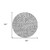 8' Gray And Light Gray Round Floral Washable Indoor Outdoor Area Rug