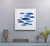 Marble Blue School of Fish 1 Wall Art