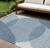 9' X 12' Blue And Ivory Geometric Washable Indoor Outdoor Area Rug 9' X 12' Blue And Ivory Geometric Washable Indoor Outdoor Area Rug