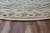 4' Round Blue and Cream Stripe Diamond Area Rug 4' Round Blue and Cream Stripe Diamond Area Rug
