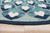 4' Round Blue and White Floral Feather Area Rug 4' Round Blue and White Floral Feather Area Rug