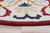 4' Round Red and Ivory Floral Filigree Area Rug 4' Round Red and Ivory Floral Filigree Area Rug