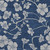 9' X 12' Navy Blue And Gray Floral Washable Indoor Outdoor Area Rug 9' X 12' Navy Blue And Gray Floral Washable Indoor Outdoor Area Rug