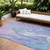 10' X 14' Sky Blue Lavender And Ivory Abstract Washable Indoor Outdoor Area Rug 10' X 14' Sky Blue Lavender And Ivory Abstract Washable Indoor Outdoor Area Rug