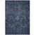 3' X 5' Navy Blue And Charcoal Damask Washable Indoor Outdoor Area Rug 3' X 5' Navy Blue And Charcoal Damask Washable Indoor Outdoor Area Rug