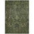9' X 12' Olive Green And Charcoal Damask Washable Indoor Outdoor Area Rug 9' X 12' Olive Green And Charcoal Damask Washable Indoor Outdoor Area Rug