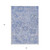 5' X 8' Sky Blue Ivory And Gray Damask Washable Indoor Outdoor Area Rug