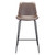 31" Brown and Black Steel Low Back Bar Height Bar Chair