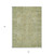 3' X 5' Sage Green And Brown Oriental Washable Indoor Outdoor Area Rug