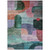9' X 12' Green Purple And Blue Abstract Washable Indoor Outdoor Area Rug