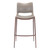 Set of Two 29" Gray and Brown Faux Leather and Steel Low Back Bar Height Bar Chairs Set of Two 29" Gray and Brown Faux Leather and Steel Low Back Bar Height Bar Chairs