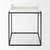 20" White and Black Marble and Metal Square Frame End Table 20" White and Black Marble and Metal Square Frame End Table