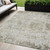 5' X 8' Taupe Light Yellow And Ivory Abstract Washable Indoor Outdoor Area Rug