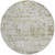 8' Taupe Light Yellow And Ivory Round Abstract Washable Indoor Outdoor Area Rug