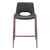 Set of Two 26" Black and Brown Faux Leather and Steel Low Back Counter Height Bar Chairs Set of Two 26" Black and Brown Faux Leather and Steel Low Back Counter Height Bar Chairs
