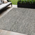 5' X 8' Pewter Floral Washable Indoor Outdoor Area Rug 5' X 8' Pewter Floral Washable Indoor Outdoor Area Rug