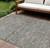8' X 10' Pewter Floral Washable Indoor Outdoor Area Rug 8' X 10' Pewter Floral Washable Indoor Outdoor Area Rug