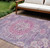 8' X 10' Purple Floral Medallion Washable Indoor Outdoor Area Rug 8' X 10' Purple Floral Medallion Washable Indoor Outdoor Area Rug