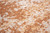 8' Orange And White Abstract Washable Round Rug With UV Protection