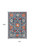 9' X 13' Blue Orange And Gray Tribal Washable Area Rug With UV Protection