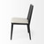 Set of Two Black Upholstered Fabric Cross Back Dining Side Chairs Set of Two Black Upholstered Fabric Cross Back Dining Side Chairs