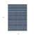 8' X 10' Navy Blue And Mint Green Striped Washable Indoor Outdoor Area Rug 8' X 10' Navy Blue And Mint Green Striped Washable Indoor Outdoor Area Rug