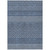 8' X 10' Navy Blue And Ivory Chevron Washable Indoor Outdoor Area Rug