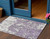 3' X 5' Lavender And Ivory Abstract Washable Indoor Outdoor Area Rug