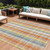 10' X 14' Peach Ivory And Orange Plaid Washable Indoor Outdoor Area Rug 10' X 14' Peach Ivory And Orange Plaid Washable Indoor Outdoor Area Rug