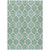 8' X 10' Sage Ivory And Teal Blue Floral Medallion Washable Indoor Outdoor Area Rug